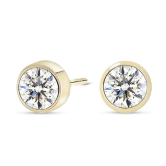 Kultaiset korvakorut 5mm kirkkaalla zirkoniakivellä