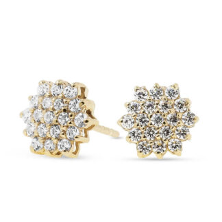 Kultaiset tähtikorvakorut zirkoniakivillä