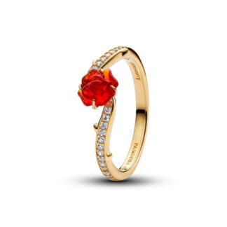 Pandora Disney Beauty and the Beast Enchanted Rose sormus