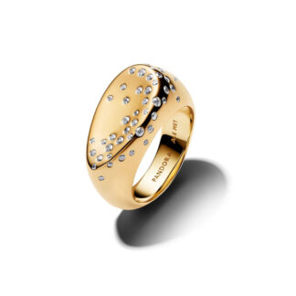 Pandora Essence Stone-Set Oval Domed Signet sormus