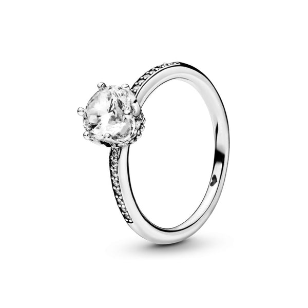 Pandora Moments Clear Sparkling Crown Solitaire sormus