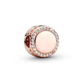 Pandora Moments Engravable Sparkling Button hela