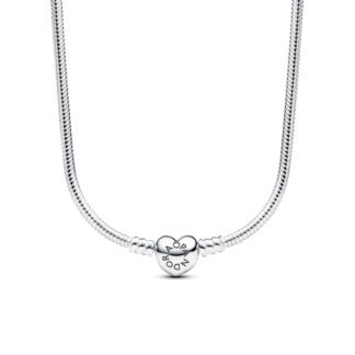 Pandora Moments Heart Clasp Snake Chain kaulakoru