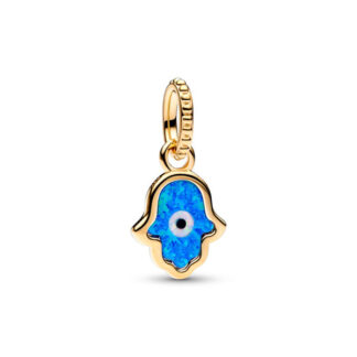 Pandora Moments Opalescent Blue Hamsa Hand hela