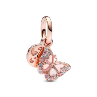 Pandora Moments Pink Butterfly & Quote Double hela