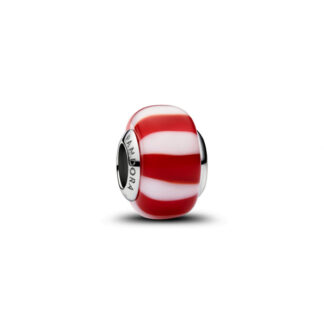 Pandora Moments Red Peppermint Murano Glass hela