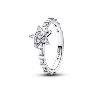 Pandora Moments Stackable Sparkling Stella Baguette sormus