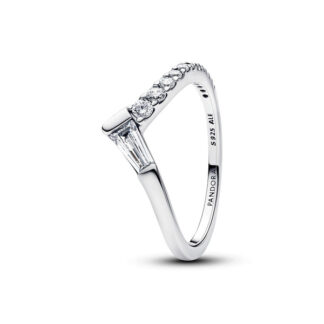Pandora Moments Stackable Tiara Baguette Pavé Band sormus