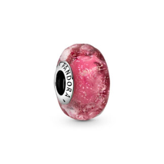 Pandora Moments Wavy Fancy Pink Murano Glass hela