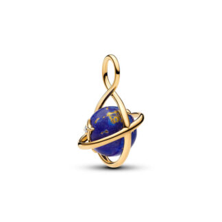 Pandora Spinning Celestial Blue Planet Dangle hela
