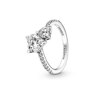 Pandora Timeless Double Heart Sparkling sormus