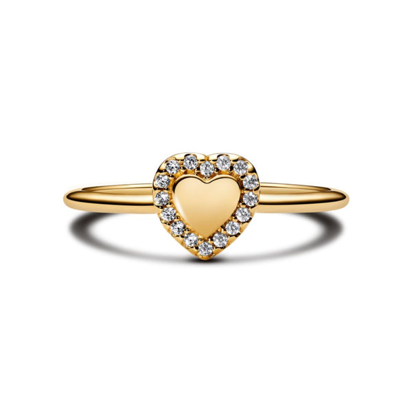 Pandora Timeless Engravable Heart Halo sormus