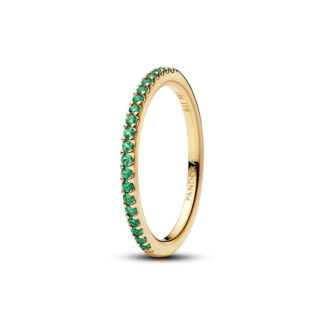 Pandora Timeless Sparkling Green Half-Eternity Band sormus