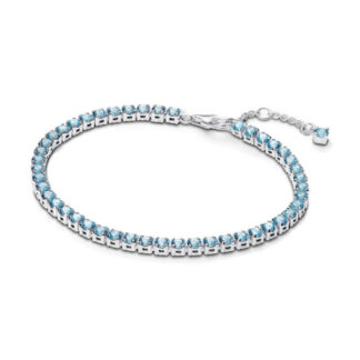 Pandora Timeless Sparkling Light Blue Tennis rannekoru