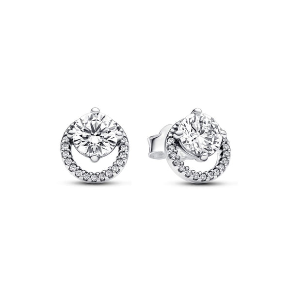Pandora Timeless Sparkling Round Halo tappikorvakorut