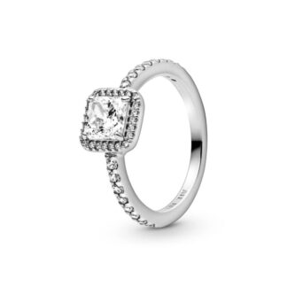 Pandora Timeless Square Sparkle Halo sormus