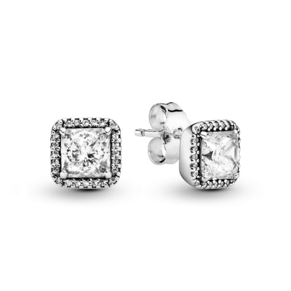 Pandora Timeless Square Sparkle Halo tappikorvakorut