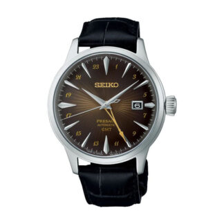 Seiko Presage Cocktail Time GMT Rusty Nail rannekello