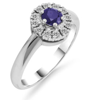 Silván Lauriel timanttisormus safiirilla