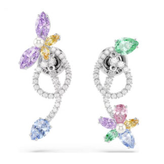 Swarovski x Ariana Grande Dragonfly korvakorut erivärisillä kristalleilla ja helmillä