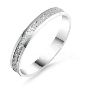 Valkokultainen Kohinoor kihlasormus